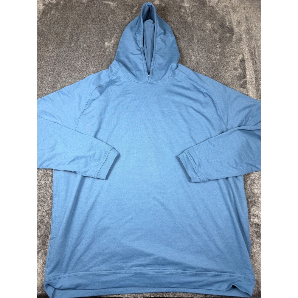 Peter Millar Crown Sport Mens XL Blue Performance Hoodie Pullover Stretch Golf